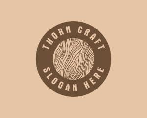 Timber Woodgrain Craft logo design