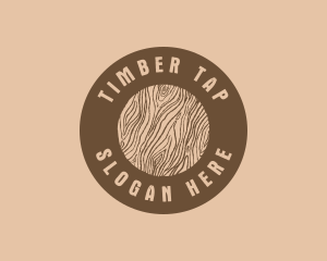 Timber Woodgrain Craft logo design