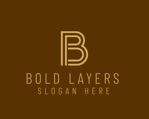 Simple Gold Stripe logo design