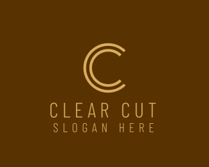 Simple Gold Stripe logo design