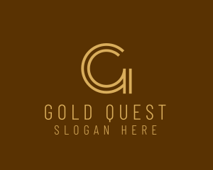 Simple Gold Stripe logo design