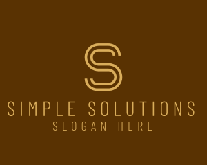 Simple Gold Stripe logo design