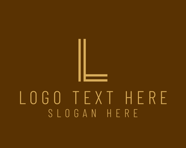 Simple Gold Stripe logo