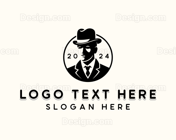 Man Tailoring Stylist Logo