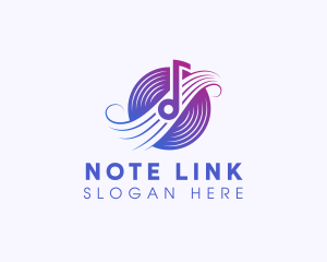 Disc Music Note logo design