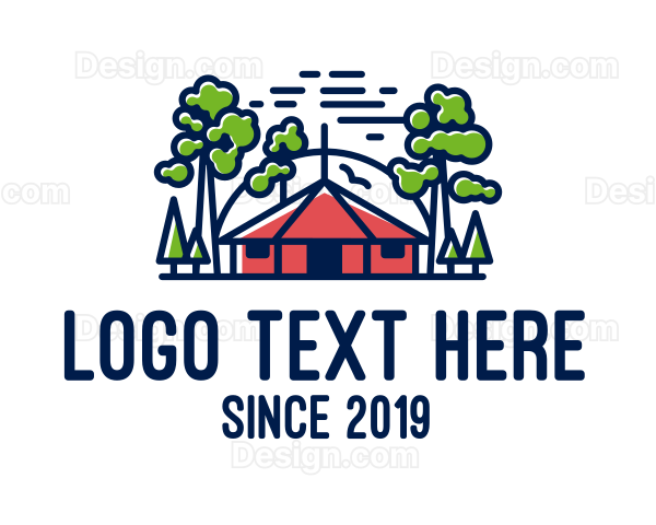 Tree Forest Hut Logo
