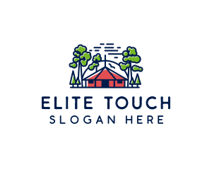 Tree Forest Hut logo design