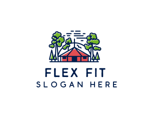 Tree Forest Hut logo design