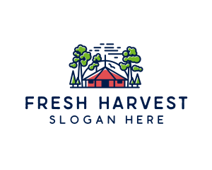 Tree Forest Hut logo design