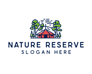 Tree Forest Hut logo design