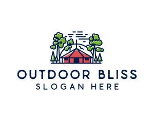 Tree Forest Hut logo design