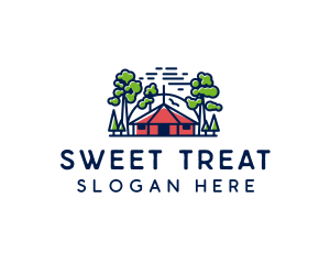 Tree Forest Hut logo design