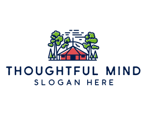 Tree Forest Hut logo design