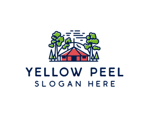 Tree Forest Hut logo design