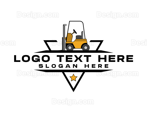 Heavy Equipment Forklift Logo