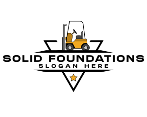 Construction Equipment Forklift Logo