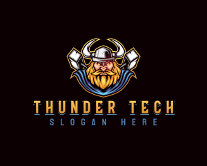 Thor Thunder God logo design