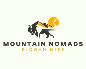 Bull Mountain Sun logo design