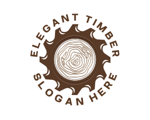Saw Blade Log Wood logo