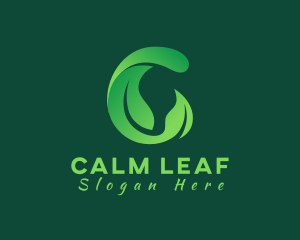 Natural Leaf Letter C logo design