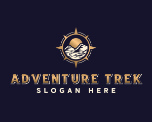 Compass Adventure Mountain logo design