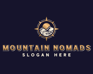 Compass Adventure Mountain logo design