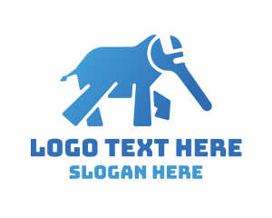 Blue Elephant Wrench Logo
