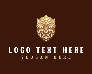 Tribal Maori Mask logo