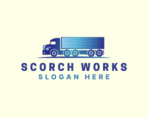 logistics Delivery Truck Logo