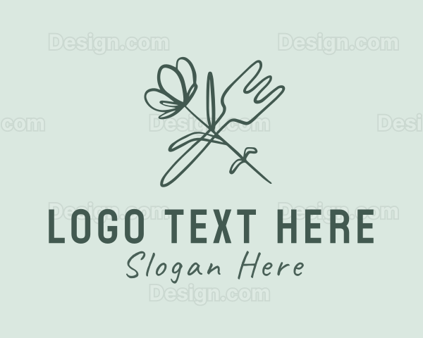 Restaurant Flower Fork Logo