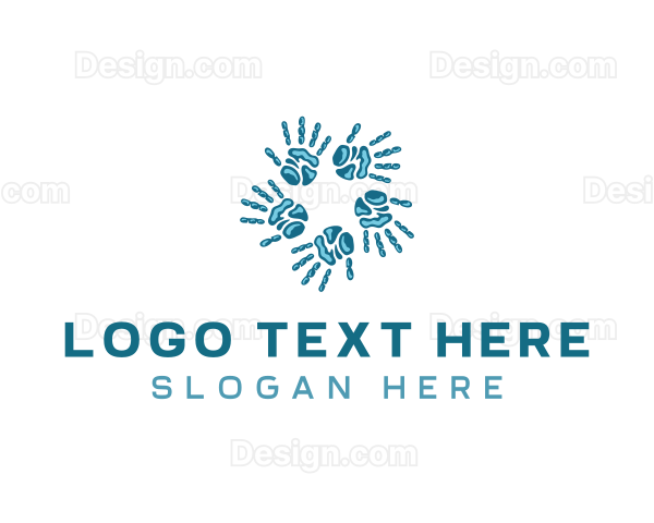 Social Community Hand Logo