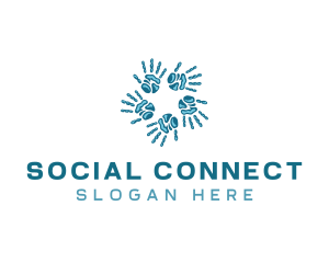 Social Community Hand logo