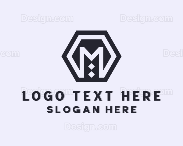 Mechanical Geometric Hexagon Logo