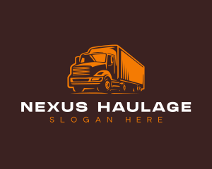 Truck Cargo Import Delivery logo design