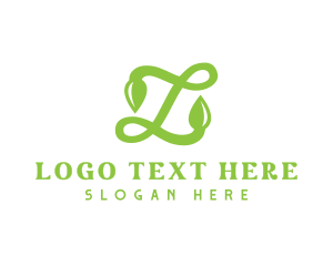 Leafy Letter L Script logo