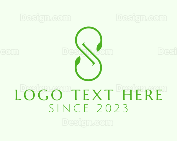 Green Vine Letter S Logo