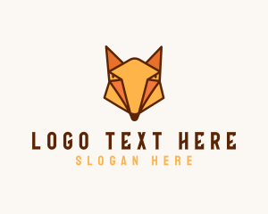 Geometric Fox Animal logo