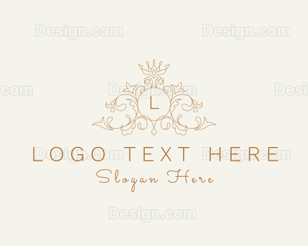 Ornamental Victorian Crown Vines Logo