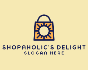 Sun Shopping Bag logo design