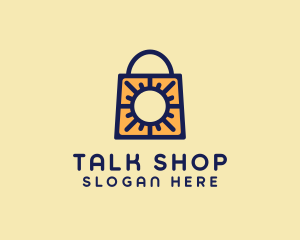 Sun Shopping Bag logo design