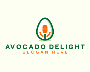 Avocado Mic Podcast logo design