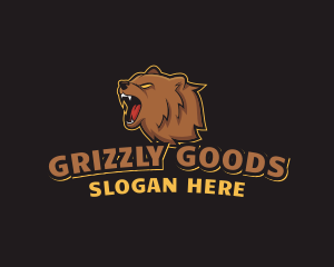 Gamer Grizzly Bear logo design