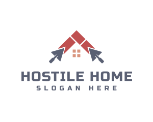 Trowel Construction Home Improvement logo design