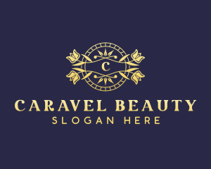 Stylish Floral Salon logo design