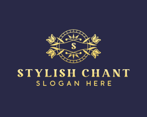 Stylish Floral Salon logo design