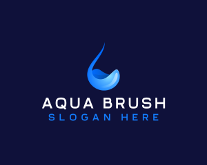 Droplet Fluid Water logo design