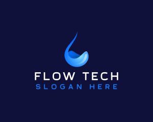 Droplet Fluid Water logo design