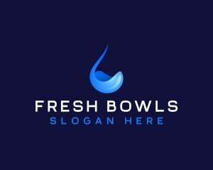 Droplet Fluid Water logo design