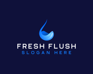 Droplet Fluid Water logo design