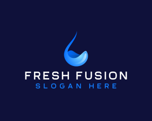 Droplet Fluid Water logo design